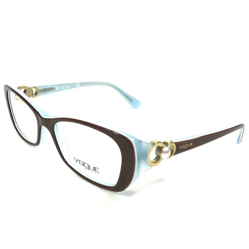 Vogue Eyeglasses Frames VO2808-H 2011 Brown Blue Cat Eye Full Rim 51-16-135
